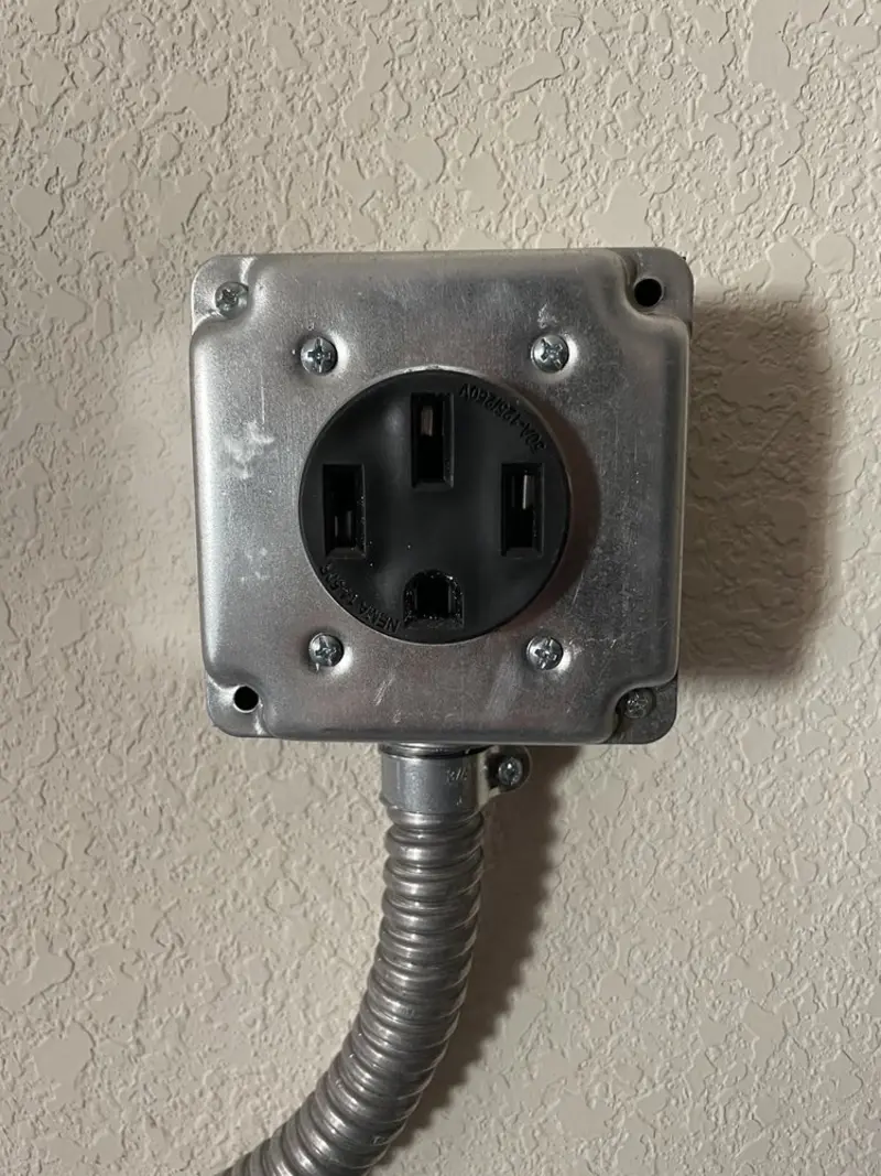 NEMA 14-50 outlet installed for Electrical Panel Upgrade in Black Forest